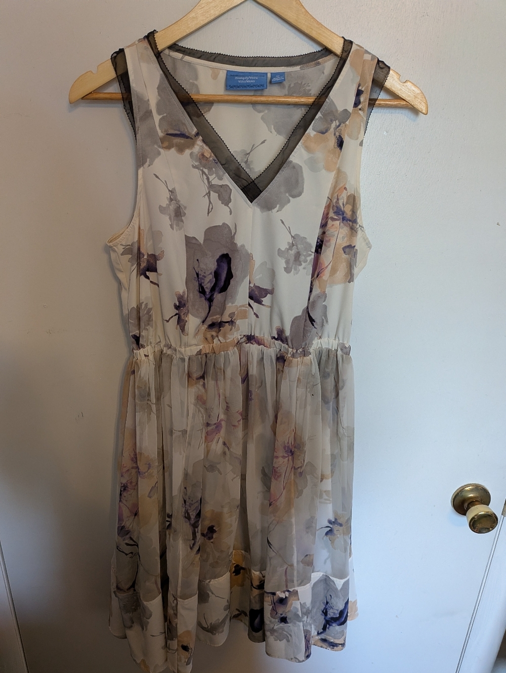 Simply Vera Vera Wang Blue Label Floral-Print Top